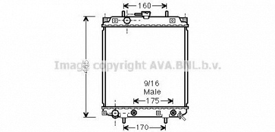 AVA QUALITY COOLING du2047 -  Радиатор, охлаждение двигателя